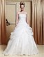cheap Wedding Dresses-Hall Wedding Dresses Princess Strapless Sleeveless Floor Length Satin Bridal Gowns With Pick Up Skirt Beading 2024