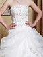 cheap Wedding Dresses-Hall Wedding Dresses Princess Strapless Sleeveless Floor Length Satin Bridal Gowns With Pick Up Skirt Beading 2024