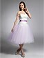 cheap Special Occasion Dresses-Hall Wedding Dresses Knee Length Ball Gown Sleeveless Sweetheart Strapless Satin With Sash / Ribbon Beading 2023 Summer Bridal Gowns