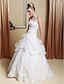 cheap Wedding Dresses-Hall Wedding Dresses Princess Strapless Sleeveless Floor Length Satin Bridal Gowns With Pick Up Skirt Beading 2024