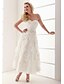 cheap Wedding Dresses-Hall Wedding Dresses A-Line Sweetheart Strapless Ankle Length Organza Bridal Gowns With Beading Appliques 2024