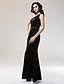 cheap Special Occasion Dresses-Mermaid / Trumpet Celebrity Style Elegant All Celebrity Styles Formal Evening Military Ball Dress One Shoulder Sleeveless Floor Length Satin with Crystals 2022