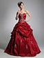 preiswerte Abendkleider-Ballkleid luxuriös Quinceanera Abiball Kleid Schatz Ausschnitt Ärmellos Pinsel Schleppe Taft mit Kristall Verzierung Drapiert 2021