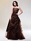 זול שמלות לאירועים מיוחדים-נשף שמלה בת מצווה עד הריצפה ללא שרוולים סטרפלס טפטה עם תחרה כיווצים למעלה חרוזים 2023
