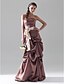 cheap Special Occasion Dresses-Ball Gown Open Back Prom Formal Evening Dress Strapless Sleeveless Floor Length Satin with Pick Up Skirt Sash / Ribbon Bow(s) 2021