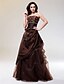 cheap Special Occasion Dresses-Ball Gown Dress Quinceanera Floor Length Sleeveless Strapless Taffeta with Lace Pick Up Skirt Beading 2023