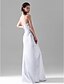 cheap Bridesmaid Dresses-A-Line Princess Strapless Floor Length Satin Bridesmaid Dress with Side Draping by LAN TING BRIDE®