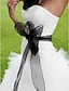 Χαμηλού Κόστους Νυφικά Φορέματα-Βραδινή τουαλέτα Φορεματα για γαμο Στράπλες Μακριά ουρά Σατέν Τούλι Στράπλες Νυφικά Με Χρώμα με Φιόγκος Ζώνη / Κορδέλα Με διαδοχικές σούρες 2021