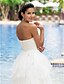 billige Wedding Dresses-Hall Wedding Dresses A-Line Strapless Strapless Knee Length Satin Bridal Gowns With Tiered 2024