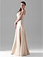 cheap Bridesmaid Dresses-Ball Gown / A-Line / Mermaid / Trumpet Bridesmaid Dress Strapless Sleeveless Open Back Floor Length Satin with Ruched / Ruffles 2022