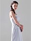 cheap Bridesmaid Dresses-A-Line Princess Strapless Floor Length Satin Bridesmaid Dress with Side Draping by LAN TING BRIDE®