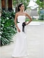 levne Svatební šaty-Mořská panna Svatební šaty Srdcový výstřih Bez ramínek Na zem Taft Bez rukávů Barevné svatební šaty s 2022