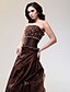 זול שמלות לאירועים מיוחדים-נשף שמלה בת מצווה עד הריצפה ללא שרוולים סטרפלס טפטה עם תחרה כיווצים למעלה חרוזים 2023