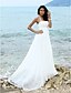cheap Wedding Dresses-Sheath / Column Wedding Dresses Halter Neck Court Train Chiffon Sleeveless with 2020