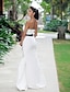 levne Svatební šaty-Mořská panna Svatební šaty Srdcový výstřih Bez ramínek Na zem Taft Bez rukávů Barevné svatební šaty s 2022