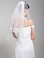 Χαμηλού Κόστους Πέπλα Γάμου-όμορφη δύο στρώματα πέπλο αγκώνα του γάμου