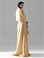 رخيصةأون فساتين زفاف و بضائع-عامودي فستان الاشبينة بدون حمالات بدون كم يشمل الشالة طول الأرض ساتان مع ثنيات جانبية 2022
