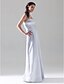 cheap Bridesmaid Dresses-A-Line Princess Strapless Floor Length Satin Bridesmaid Dress with Side Draping by LAN TING BRIDE®