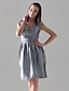 cheap Bridesmaid Dresses-Sheath / Column V Neck Knee Length Taffeta Bridesmaid Dress with Criss Cross / Draping