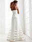 cheap Wedding Dresses-Hall Wedding Dresses A-Line Strapless Strapless Floor Length Satin Bridal Gowns With Sash / Ribbon Beading 2024