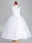Недорогие Детские праздничные платья-Ball Gown Ankle Length Flower Girl Dress First Communion Cute Prom Dress Satin with Ruched Fit 3-16 Years