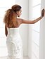 baratos Vestidos de Casamento-Sereia Vestidos de noiva Decote Princesa Cauda Corte Cetim Sem Manga com Saia com Pregas em Cascata Miçangas Apliques 2020