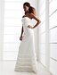 cheap Wedding Dresses-Hall Wedding Dresses A-Line Strapless Strapless Floor Length Satin Bridal Gowns With Sash / Ribbon Beading 2024