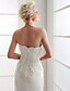 cheap Wedding Dresses-Hall Wedding Dresses Mermaid / Trumpet Sweetheart Strapless Sweep / Brush Train Lace Over Tulle Bridal Gowns With Beading Appliques 2024