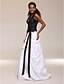 cheap Special Occasion Dresses-Ball Gown Open Back Dress Quinceanera Formal Evening Sweep / Brush Train Sleeveless Halter Neck Satin with Sash / Ribbon Beading 2024