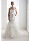 cheap Wedding Dresses-Hall Wedding Dresses Mermaid / Trumpet Strapless Sleeveless Court Train Satin Bridal Gowns With Bowknot Pick Up Skirt 2024