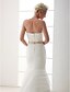 Χαμηλού Κόστους Νυφικά Φορέματα-Αίθουσα Φορεματα για γαμο Τρομπέτα / Γοργόνα Καρδιά Αμάνικο Ουρά μέτριου μήκους Σατέν Νυφικά φορέματα Με Ζώνη / Κορδέλα Χάντρες 2024