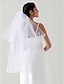 זול הינומות חתונה-2 Layers Elbow Wedding Bridal Veil