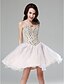 cheap Cocktail Dresses-Ball Gown Sparkle &amp; Shine Dress Holiday Homecoming Short / Mini Sleeveless Sweetheart Tulle with Crystals Beading 2024