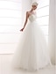levne فساتين زفاف-Wedding Dresses Ball Gown Strapless Strapless Floor Length Tulle Bridal Gowns With Bowknot Sash / Ribbon 2024