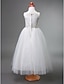 cheap Flower Girl Dresses-Princess Floor Length Flower Girl Dress First Communion Cute Prom Dress Satin with Beading Fit 3-16 Years