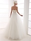 cheap Wedding Dresses-Wedding Dresses Ball Gown Strapless Strapless Floor Length Tulle Bridal Gowns With Bowknot Sash / Ribbon 2024