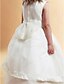 cheap Flower Girl Dresses-Princess / A-Line Floor Length First Communion / Wedding Party Satin / Tulle Sleeveless Jewel Neck with Lace / Bow(s)