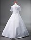 cheap Flower Girl Dresses-A-Line / Princess Floor Length Flower Girl Dress - Satin Sleeveless Bateau Neck with Beading / Sash / Ribbon / Flower by LAN TING BRIDE® / Spring / Summer / Fall / Winter / Wedding Party