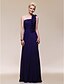Χαμηλού Κόστους Βραδινά Φορέματα-Ίσια Γραμμή Όλα τα Στυλ των Διάσημων Εμπνευσμένα από τα Grammy Ανοικτή Πλάτη Επίσημο Βραδινό Φόρεμα Ένας Ώμος Αμάνικο Μακρύ Σιφόν με Πιασίματα Πούλιες Βολάν 2020