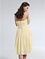 cheap Bridesmaid Dresses-Princess / A-Line Bridesmaid Dress Sweetheart / Strapless Sleeveless Floral Knee Length Chiffon with Ruched / Ruffles / Draping 2022