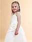 Χαμηλού Κόστους Λουλουδάτα φορέματα για κορίτσια-Γραμμή Α Μακρύ Φόρεμα για Κοριτσάκι Λουλουδιών Πρώτη Κοινωνία Χαριτωμένο φόρεμα χορού Σατέν με Διακοσμητικά Επιράμματα Κατάλληλο 3-16 ετών