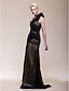 cheap Special Occasion Dresses-A-Line Elegant Dress Formal Evening Military Ball Sweep / Brush Train Sleeveless One Shoulder Chiffon with Ruched Side Draping Flower 2024