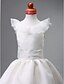 cheap Flower Girl Dresses-Ball Gown Floor Length Flower Girl Dress First Communion Cute Prom Dress Satin with Bow(s) Fit 3-16 Years