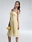 cheap Bridesmaid Dresses-Princess / A-Line Bridesmaid Dress Sweetheart / Strapless Sleeveless Floral Knee Length Chiffon with Ruched / Ruffles / Draping 2022