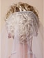 זול הינומות חתונה-Two-tier Fingertip Wedding Veil With Beaded Edge