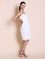 Χαμηλού Κόστους Φορέματα Παρανύμφων-Ίσια Γραμμή Στράπλες / Καρδιά Μέχρι το γόνατο Σιφόν / Ταφτάς Φόρεμα Παρανύμφων με Πλαϊνό ντραπέ με LAN TING BRIDE®