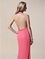 baratos Vestidos para Ocasiões Especiais-Sheath / Column Halter Neck Floor Length Chiffon Dress with Sequin / Pleats by TS Couture®