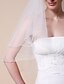 cheap Wedding Veils-Two-tier Pencil Edge Wedding Veil Elbow Veils / Veils for Short Hair with 31.5 in (80cm) Tulle A-line, Ball Gown, Princess, Sheath / Column, Trumpet / Mermaid / Classic