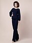 cheap Mother of the Bride Dresses-Sheath / Column Mother of the Bride Dress Jewel Neck Floor Length Chiffon Long Sleeve with Beading 2022 / Bishop Sleeve