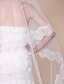 cheap Wedding Veils-Two-tier Chapel Wedding Veil With Scalloped Edge